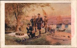 Landing at Jamestown in 1607 Postcard