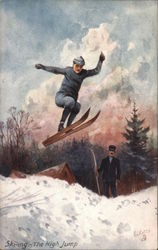 Skiing the High Jump Postcard Postcard Postcard