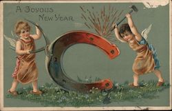 A Joyous New Year New Year's Postcard Postcard Postcard