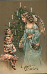 A Merry Christmas Angels Postcard Postcard Postcard