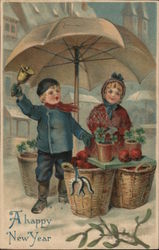 A Happy New Year Children Postcard Postcard Postcard