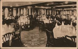 Dining Room, S.S. Munargo Postcard