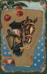 Washington and His Horse Postcard