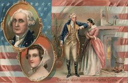 George Washington and Martha Custis Postcard