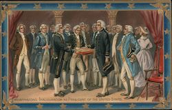 Washington's Inauguration as President of the United States Postcard