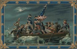 Washington Crossing the Delaware - December 25, 1776 Postcard