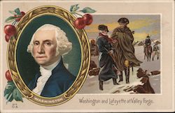 Washington and Lafayette at Valley Forge Postcard