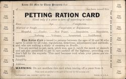 Petting Ration Card Comic Postcard Postcard Postcard