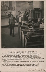 The Volunteer Organist Comic, Funny Postcard Postcard Postcard