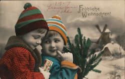 Children Dressed Up for Winter Postcard Postcard Postcard