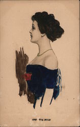 The Belle: Woman in Blue Dress Postcard