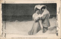 Couple in Snow Postcard