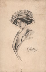 Illustration of a woman, FD Foster Women Postcard Postcard Postcard