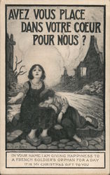 Avez vous place dans votre coeur pour nous? [Do you have a place in your heart for us?] Children Postcard Postcard Postcard