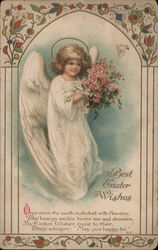 Best Easter Wishes With Angels Postcard Postcard Postcard