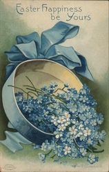 Basket of Forget Me Nots Postcard