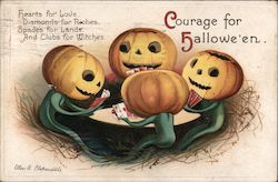 Courage for Hallowe'en Halloween Postcard Postcard Postcard