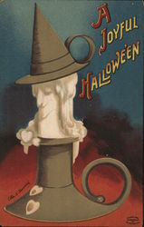 A Joyful Halloween Candle Postcard