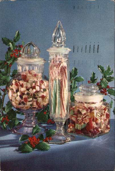 Christmas Candies - B&B Gift Shop West Hartford, CT Advertising Postcard