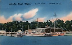 Brady Boat Yard, Isle of Hope Postcard