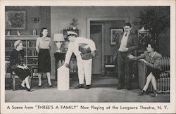 A Scene From "Three's a Family" Now Playing at Longacre Theatre New York City, NY Postcard Postcard Postcard