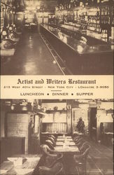 Artist and Writers Restaurant New York, NY Postcard Postcard Postcard