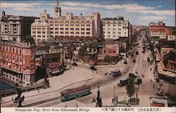 Mitsukoshi Dept. Store from Nihonbashi Bridge Postcard