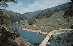 Lochsa Log Cabin Motel & Resort Lowell, ID Postcard Postcard Postcard