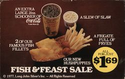 Long John Silver's Fish & Feast Sale Postcard