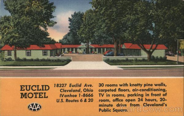 Euclid Motel Cleveland, OH Postcard