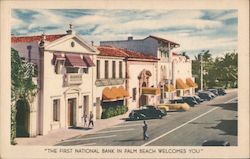 The First National Bank Welcomes You Palm Beach, FL Postcard Postcard Postcard