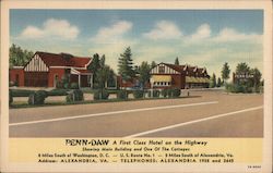 Pen-Daw Hotel Alexandria, VA Postcard Postcard Postcard