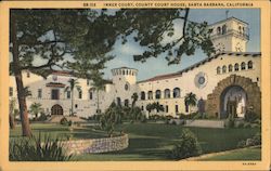 Inner Court, County Courthouse Santa Barbara, CA Postcard Postcard Postcard