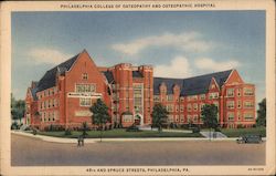 Philadelphia College of Osteopathy and Osteopathic Hospital Postcard