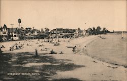 View of Crescent Beach Connecticut Postcard Postcard Postcard