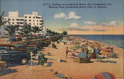 Bathers on Lauderdale Beach Postcard