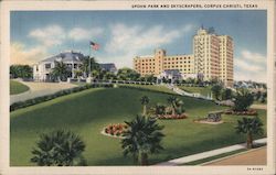 Sphn Park and Skyscrapers Corpus Christi, TX Postcard Postcard Postcard