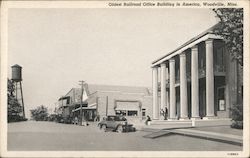 Oldest Railroad Office Building in America Postcard