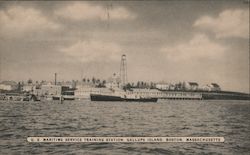 US Maritime Service Training Station, Gallups Island Postcard