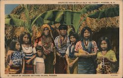 Group of Indians on Tigre Island Postcard