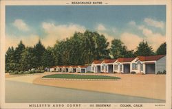 Millett's Auto Court Postcard