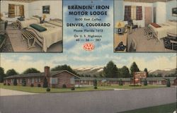 Brandin' Iron Motor Lodge Postcard