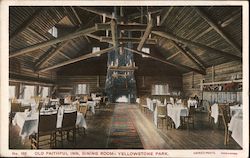 Old Faithful Inn, Dining Room - Yellowstone Park Postcard