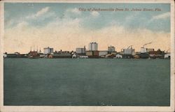 City from St. Johns River Postcard