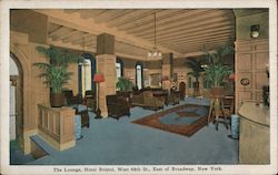 The Lounge, Hotel Bristol, West 48th St., East of Broadway Postcard