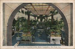 The World's Most Beautiful Lobby, Hotel Commodore Postcard