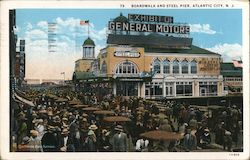 Boardwalk and Steel Pier Atlantic City, NJ Postcard Postcard Postcard