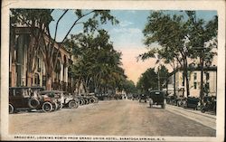 Broadway, Looking North from Grand Union Hotel Postcard