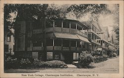 New York Cottage, Chautauqua Institution Postcard Postcard Postcard