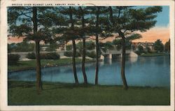 Bridge Over Sunset Lake Asbury Park, NJ Postcard Postcard Postcard